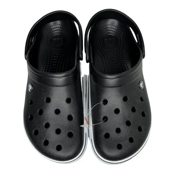 Crocs Crocband Mens Clog Size 8 Black Slip on Water Friendly Comfortable Sandals - Picture 3 of 15